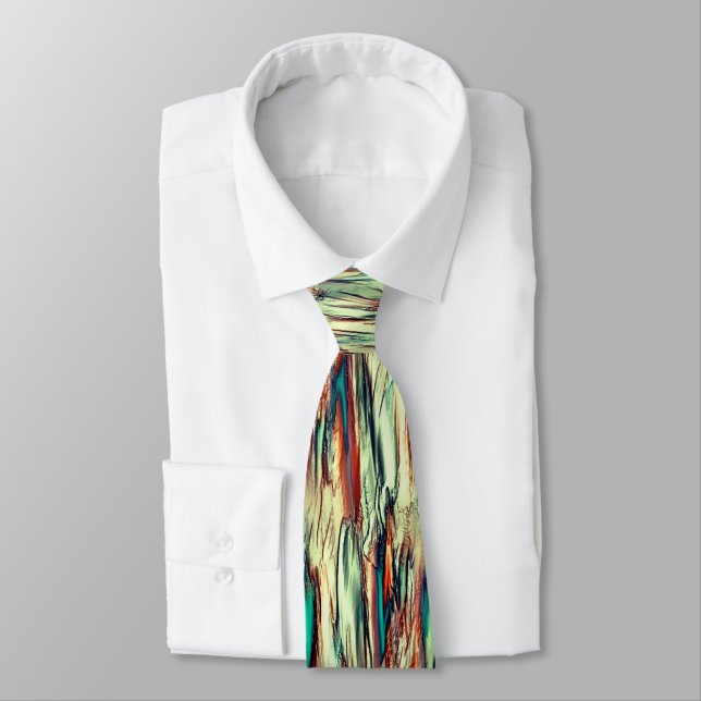 Simulating rock or stalagmite with flashy colours  tie (Tied)