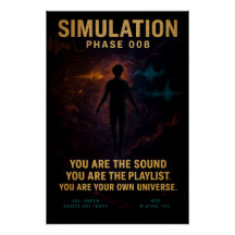 Simulation Phase 008 - Digital Glitch Poster