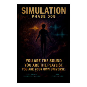 Simulation Phase 008 - Digital Glitch Poster