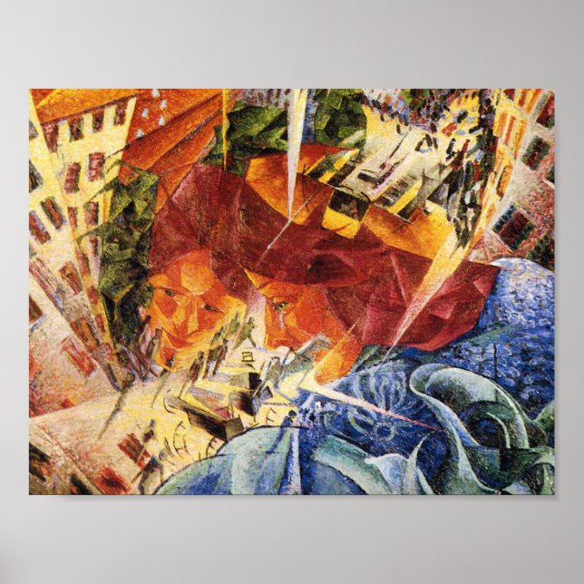 Simultaneous Visions Umberto Boccioni, 1912 Poster (Front)
