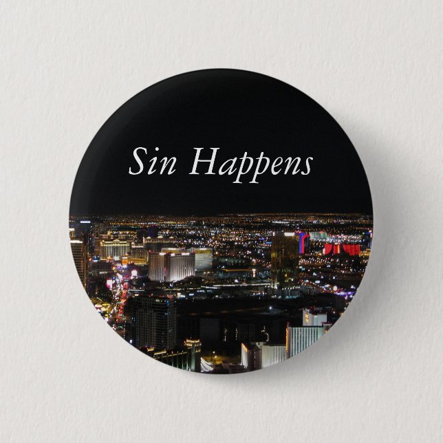Sin Happens 6 Cm Round Badge (Front)