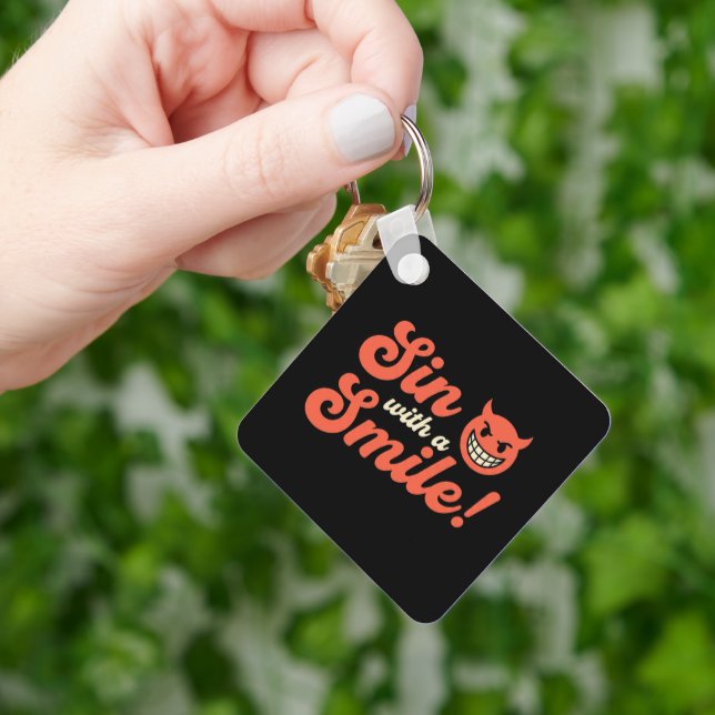 Sin with a Smile Key Ring (Hand)