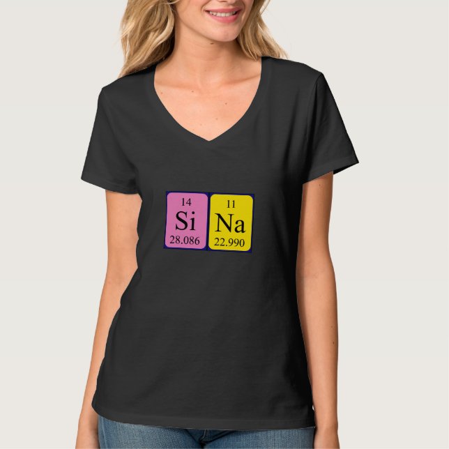 Sina periodic table name shirt (Front)