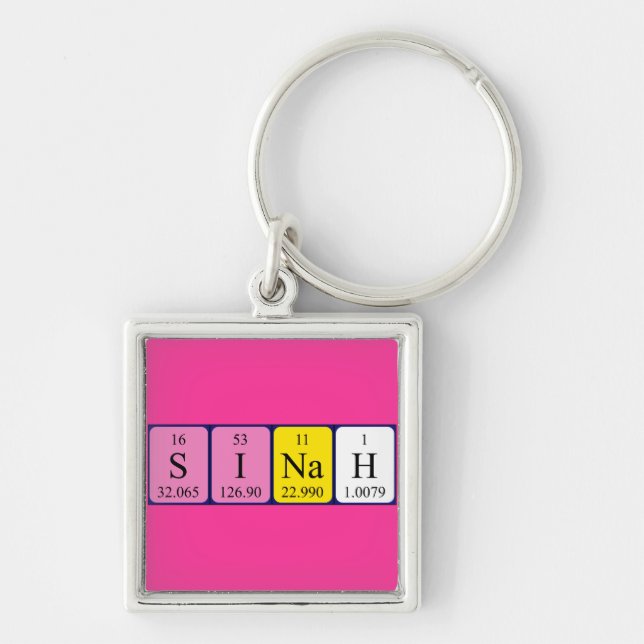 Sinah periodic table name keyring (Front)