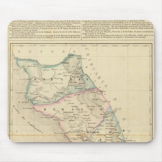 Sinaloa, Mexico Mouse Pad (Front)