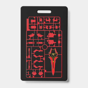 sinanju gundam gunpla plamo model runner kit char  ID badge
