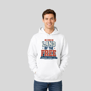 Since 1776 Land of The Free Patriotic USA Men's  Hoodie