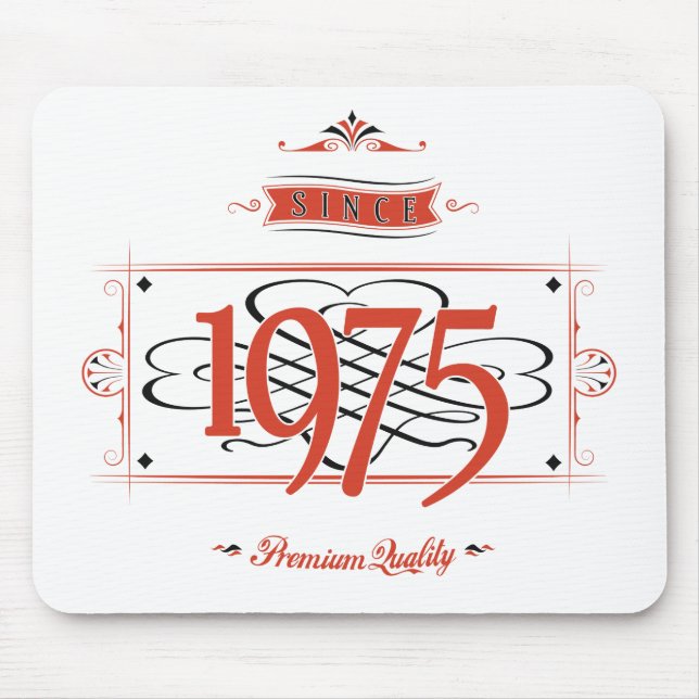 Since 1975 (Red&Black) Mouse Pad (Front)