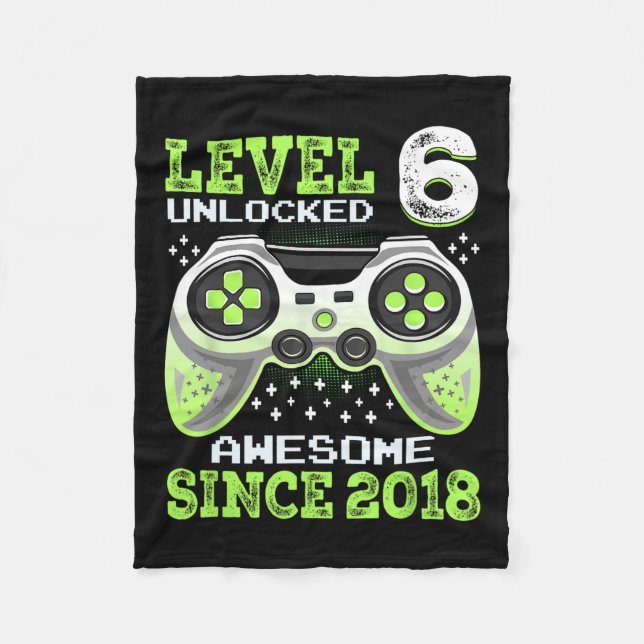 Since 2018 Funny Video Game 6th Birthday  Fleece Blanket (Front)