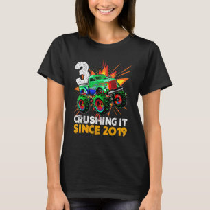 Since 2019 Kids 3th Birthday 3 Years Old Monster T T-Shirt