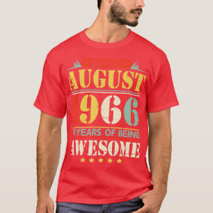 Since August 1966 Happy Birthday 54 Years Of Being T-Shirt