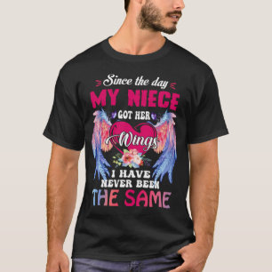 Since The Day My Niece Got Her Wings Missed Memori T-Shirt