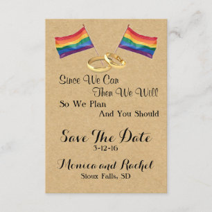 Since We Can: Lesbian Wedding Save The Date Cards