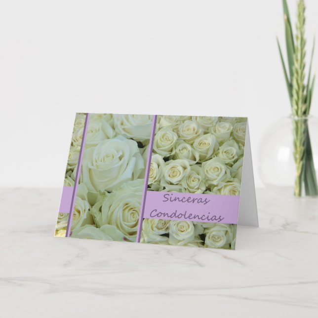 Sinceras Condolencias Spanish sympathy card (Front)