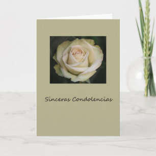 Sinceras Condolencias Spanish sympathy card