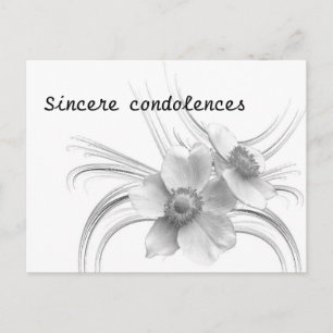 Sincere condolence holiday postcard