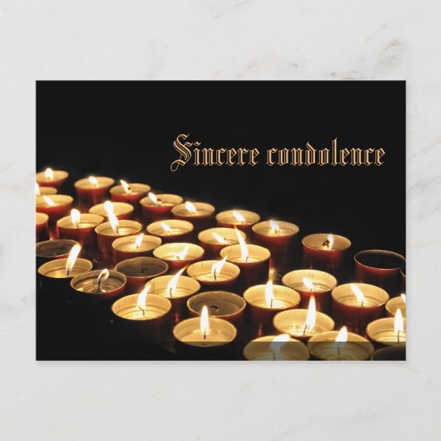 Sincere condolence postcard (Front)