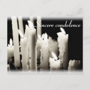 Sincere condolence postcard
