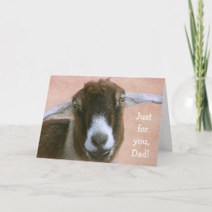 Sincere Goat Father's Day Holiday Card