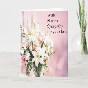 Sincere Sympathy Bouquet Card