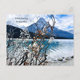 Sincere Sympathy Quote Mountain Landscape Postcard