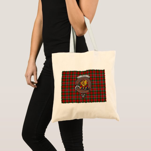 Sinclair Clan Badge Tartan Tote Bag (Front (Product))