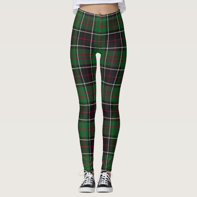 Sinclair Clan Hunting Tartan Variant Plaid Leggings (Front)