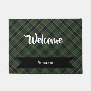 Sinclair Clan Scottish Tartan Plaid Pattern Doormat