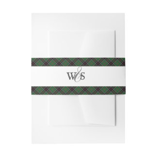 Sinclair Clan Tartan Scottish Plaid Invitation Belly Band