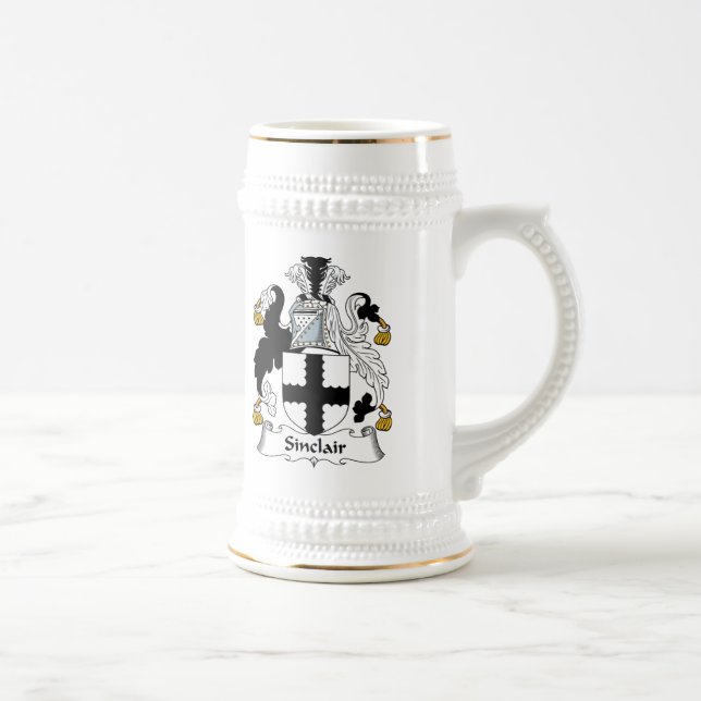 Sinclair Family Crest Beer Stein (Right)