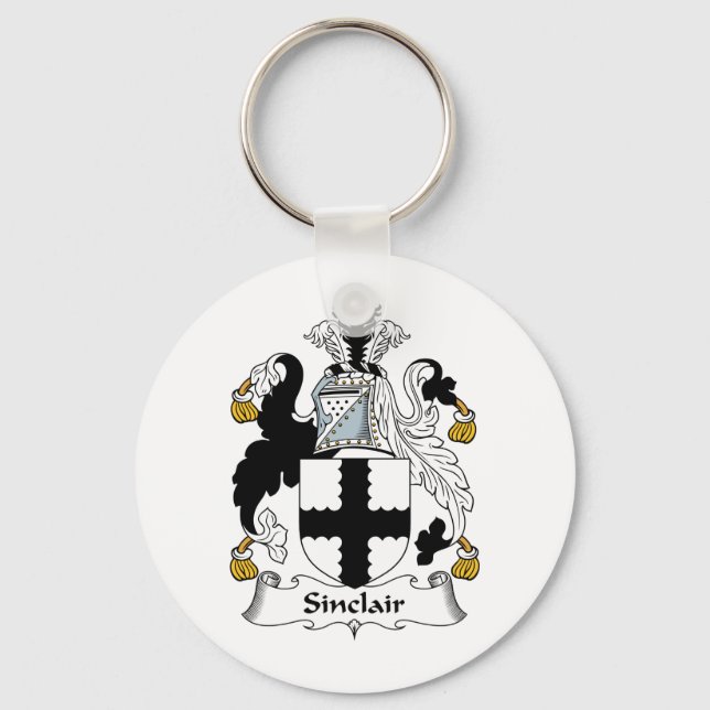 Sinclair Family Crest Key Ring (Front)