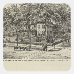 Sinclair Residence, Kansas Square Sticker