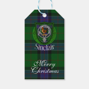 Sinclair Scottish Clan Tartan & Crest Gift Tags