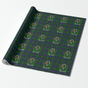 Sinclair Scottish Clan Tartan & Crest Wrapping Paper