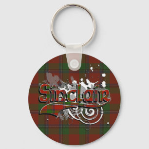 Sinclair Tartan Grunge Key Ring