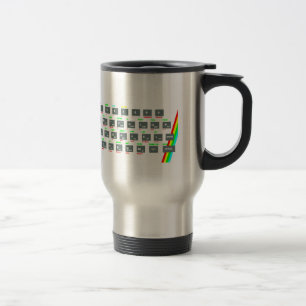 Sinclair ZX Spectrum Keyboard Keys Travel Mug