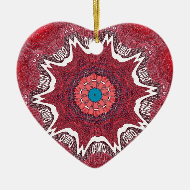 Sindh ethnic tribal pattern.jpg ceramic tree decoration (Front)
