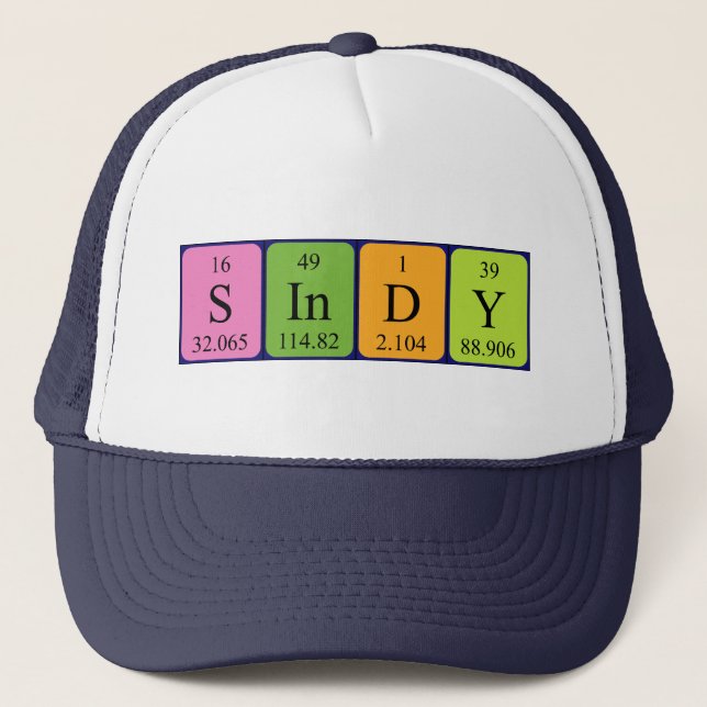 Sindy periodic table name hat (Front)