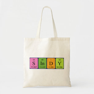 Sindy periodic table name tote bag