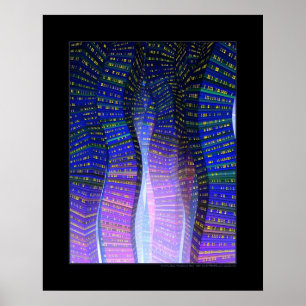Sine City (Blue) Poster