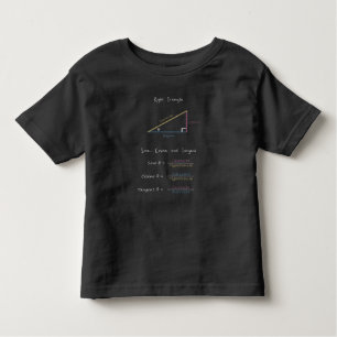 Sine Cosine Tangent Right Triangle Trigonometry T- Toddler T-Shirt