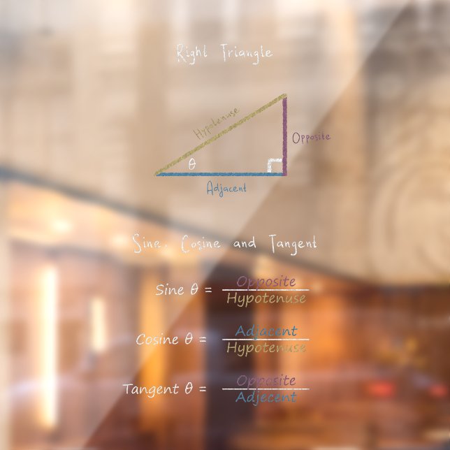 Sine Cosine Tangent Trigonometry Coloured Diagram  (Sheet 2)