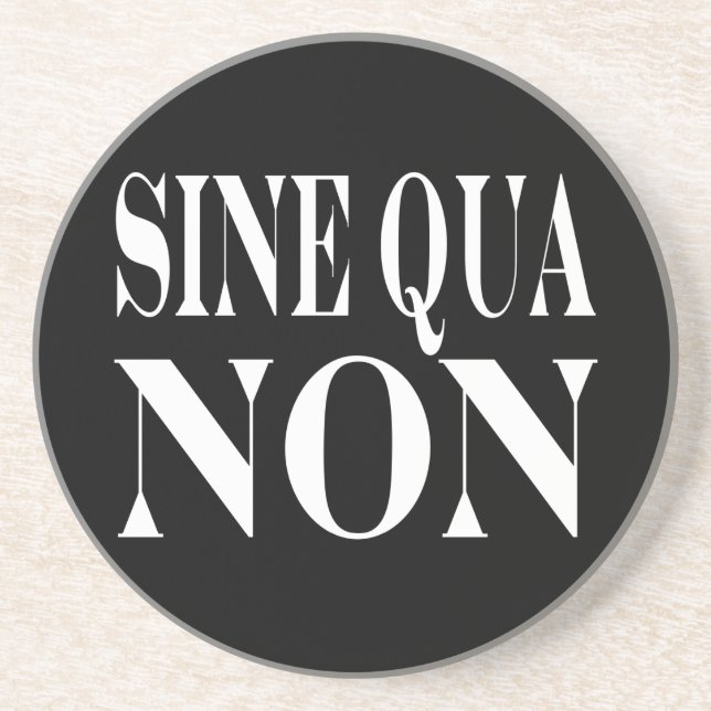 Sine Qua Non Famous Latin Quote: Words to live By Coaster (Front)