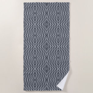 Sine Wave Pulse Signal Modern Abstract Art Design Beach Towel