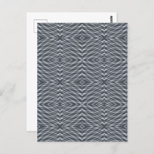 Sine Wave Pulse Signal Modern Abstract Art Design Postcard