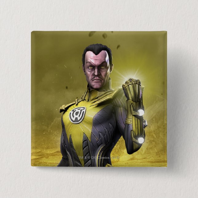 Sinestro 15 Cm Square Badge (Front)