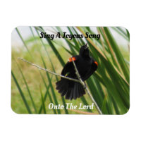 Sing A Joyous Song - Backyard Bird Quote Magnet