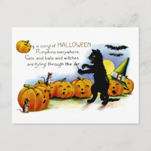 Sing a Song of Halloween Postcard