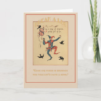 Sing a Song of Sixpence Good Luck Greeting Card
