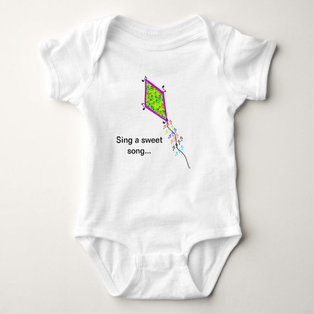 Sing A Sweet Song Musical Notes Kite Infant Shirt (Front)